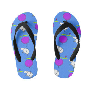 Schudballon cartoon humor illustratie kinder teenslippers