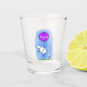 Schudballon cartoon humor illustratie shot glas (Voorkant)