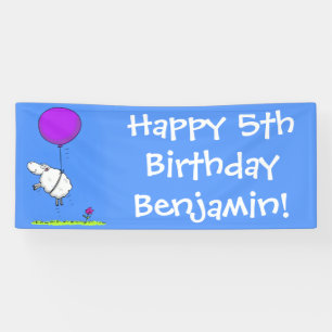 Schudballon cartoon humor illustratie spandoek