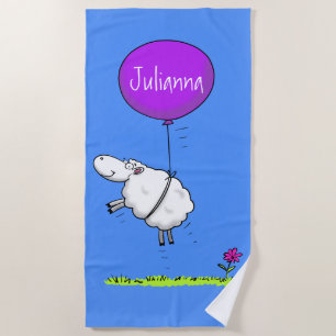 Schudballon cartoon humor illustratie strandlaken