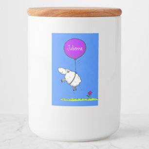 Schudballon cartoon humor illustratie voedselcontainer etiket