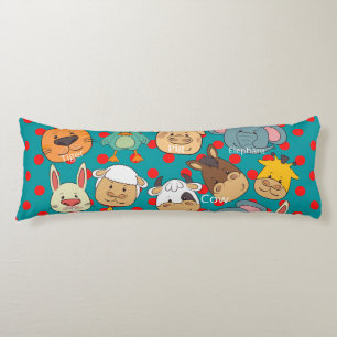 Schudblauw boerderijen konijnenhonden koe kinderen lichaamskussen