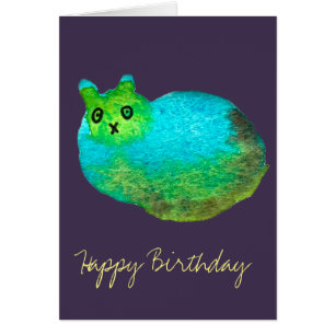 Schudblauw vet kattenkunst illustratie