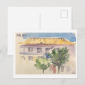 Schudboekpagina's. Málaga Briefkaart (Voorkant / Achterkant)