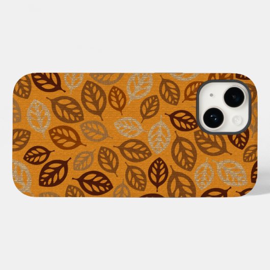 Schudbruin bladeren patroon Case-Mate iPhone case (Achterkant (horizontaal))