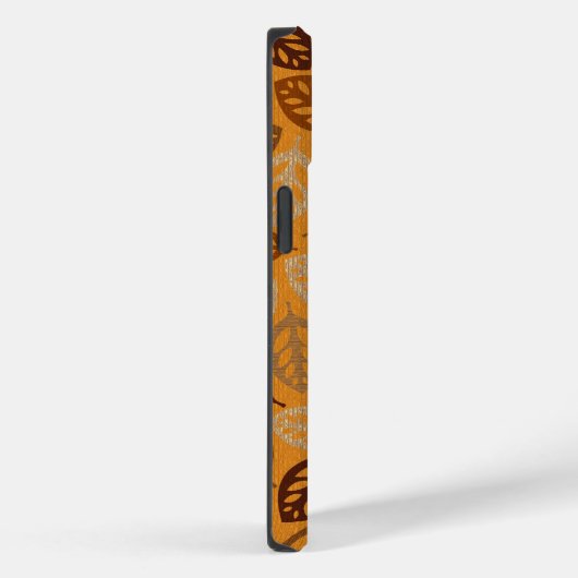 Schudbruin bladeren patroon Case-Mate iPhone case (Achterkant / Rechts)