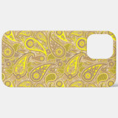 Schudbruin geel paisleypatroon Case-Mate iPhone case (Achterkant (horizontaal))
