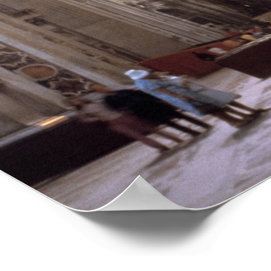 Schuddelen van zonlicht vloeien door de ramen poster (Hoek)