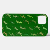 Schudden en geckos op pijngroen Case-Mate iPhone case (Achterkant (horizontaal))