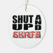 SCHUDDEN EN SCHAATS (Afbeelding) Keramisch Ornament (Links)