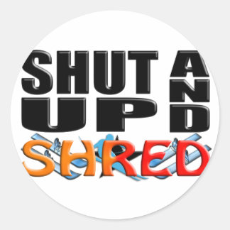 SCHUDDEN EN SCHUDDEN (sneeuwkiën) Ronde Sticker