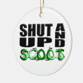 SCHUDDEN EN SCOOT KERAMISCH ORNAMENT (Links)