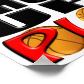 SCHUDDEN EN SPELEN (Basketball) Poster (Hoek)