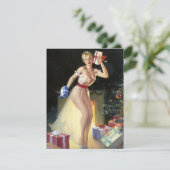 Schudden van de cadeaus pin-up kaart (Staand voorkant)
