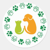 Schudderpoot Ronde Sticker (Voorkant)