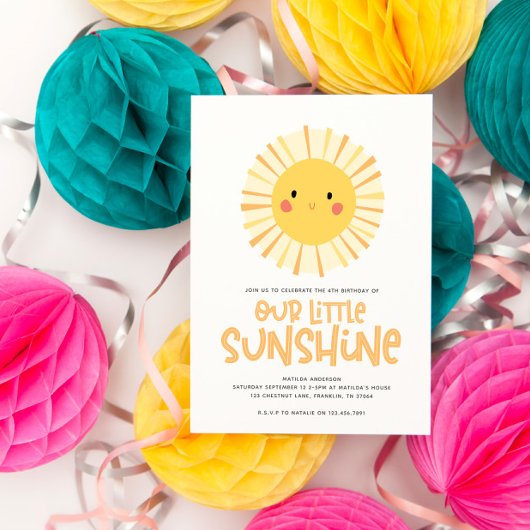 Schudgeel zonnescherm verjaardagsfeest