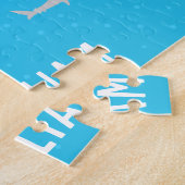 Schudhaai in water Naam toevoegen Legpuzzel (Zijkant)