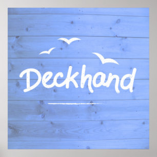 Schudhand Nautical Blue and White Maritime Art Poster