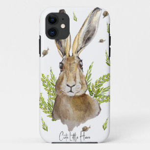 Schudhazen met een achtergrond van appels en padde iPhone 11 hoesje