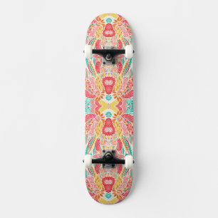 Schudkleurig  bloempatroon skateboard