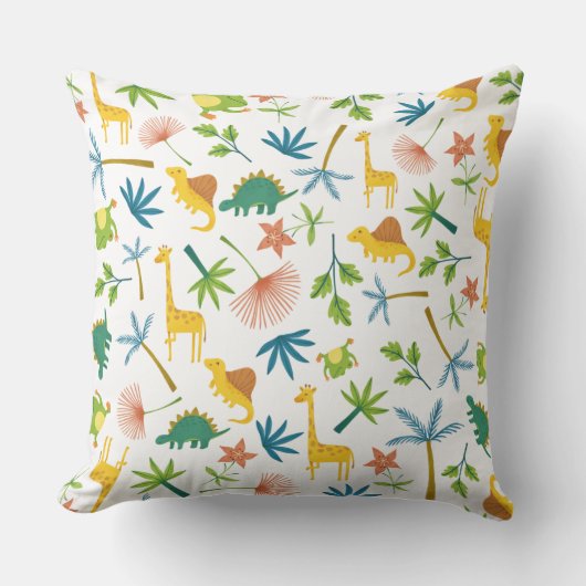 Schudkleurige safari-bossen van kinder kwekerijen kussen (Voorkant)
