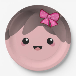 Schudkopje kawaii Japanse cartoon roze Papieren Bordje