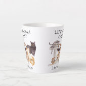 Schudleven zonder katten latte mok (Voorkant)