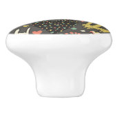 Schudliefdesbundelpatroon met harten keramische knop (Zijkant)