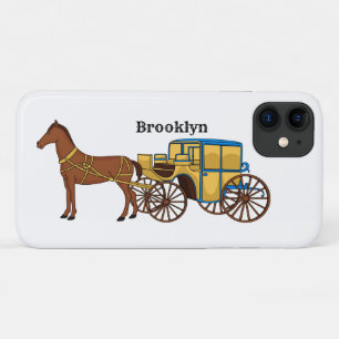 Schudpaard en koninklijke tekening iPhone 11 hoesje