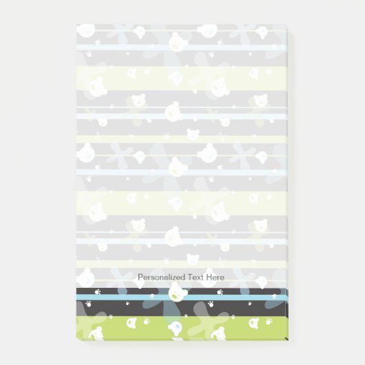 Schudpatroon met kleine beren post-it® notes (Voorkant)