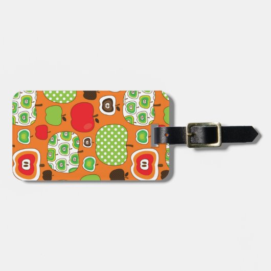 Schudschilfering van appelen bagagelabel (Voorkant horizontaal)