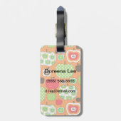 Schudschilfering van appelen bagagelabel (Achterkant verticaal)