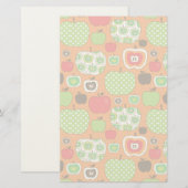 Schudschilfering van appelen briefpapier (Voorkant / Achterkant)