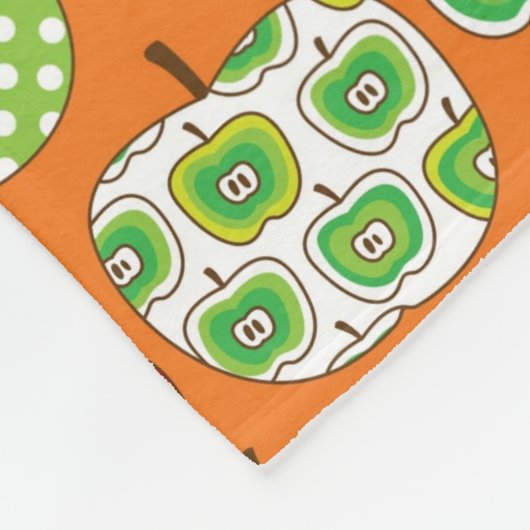 Schudschilfering van appelen fleece deken (Hoek)