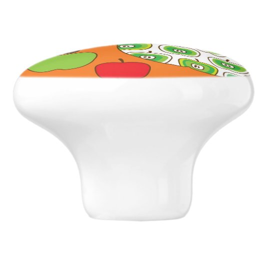 Schudschilfering van appelen keramische knop (Zijkant)