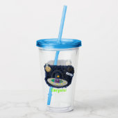 Schudvis uit de cartoon van de ruimte acryl drinkbeker (Achterkant)