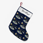 Schudvis uit de cartoon van de ruimte kleine kerstsok (Voorkant (Hangend))