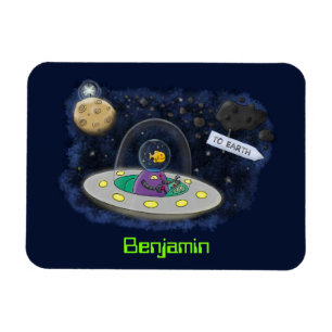 Schudvis uit de cartoon van de ruimte magneet