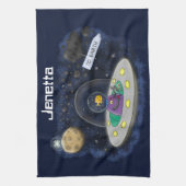 Schudvis uit de cartoon van de ruimte theedoek (Verticaal)