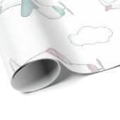 Schudvlak en wolkenpatroon cadeaupapier (Rol Hoek)