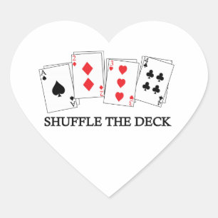 SCHUFFEN DE DECK HART STICKER