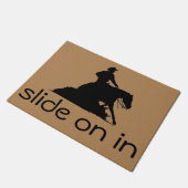 Schuif aan in het reiningpaard en Westerne cowboy Deurmat (Schuin)