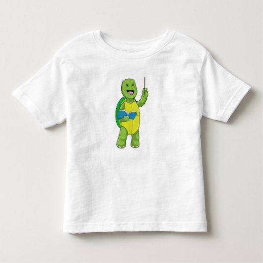 Schuif als leraar met boek en wijzer kinder shirts (Voorkant)