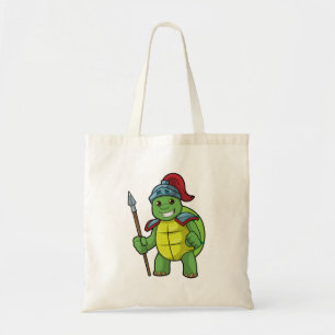 Schuif als Warrior met Spear & Helmet Tote Bag