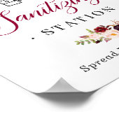 Schuif Burgundy Blush Chic Floral Poster (Hoek)