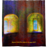 Schuif de cobwebben van je geest weg - luxe douchegordijn (Voorkant)