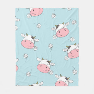 Schuif de koeien naadloos. kinderlijke ruggen fleece deken