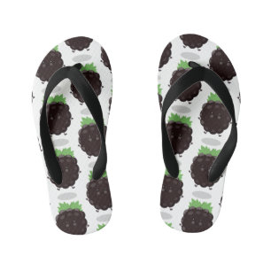 Schuif de paarse cartoon van de braam. kinder teenslippers
