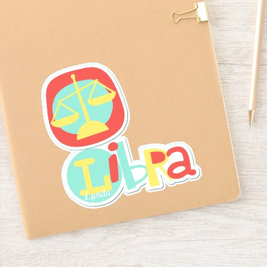 Schuif de Scales Zodiac Contour Sticker (Notitieboek)