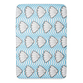 Schuif de witte en blauwe golfpatronen van de Sche Badmat (Voorkant Verticaal)